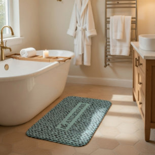 Personalised Knit Pattern Bath Mat