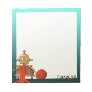 Personalised Knitting Robot Notepad