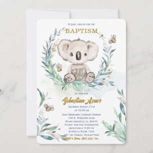 Personalised Koala Baptism Template