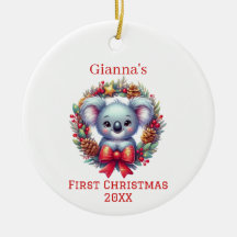Personalised Koala Bear First Christmas