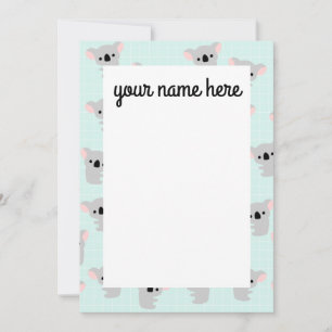 Personalised Koala Bear Notecards