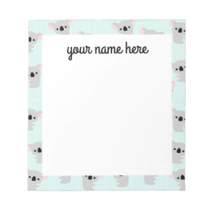 Personalised Koala Bear Notepad
