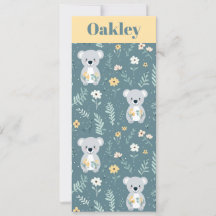 Personalised Koala Bears Bookmark