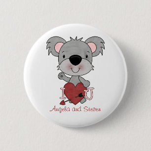 Personalised Koala Love Button