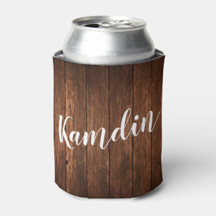 Personalised Koozie Can Holder Barn Wood Country