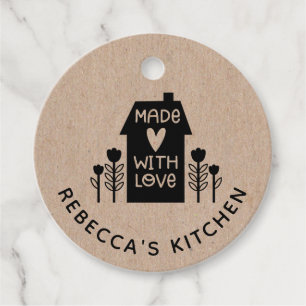 Personalised Kraft Homemade With Love Favour Tags