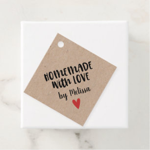 Personalised Kraft Homemade With Love Gift Tags
