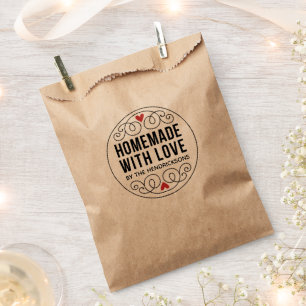 Personalised Kraft Made With Love Favour Bag