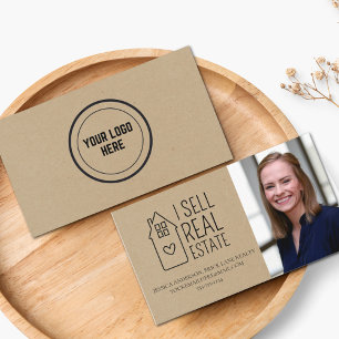 Personalised Kraft Paper I Sell Real Estate Photo Business Card