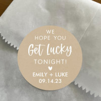 Personalised Kraft Wedding Lottery Ticket Favour