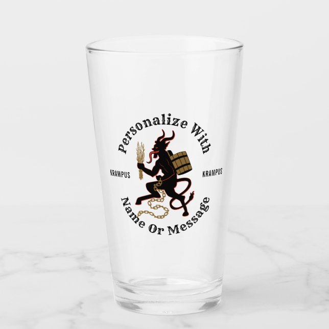 Personalised Krampus Glass (Front)