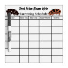 Personalised KuneKune Pig Farrowing Schedule