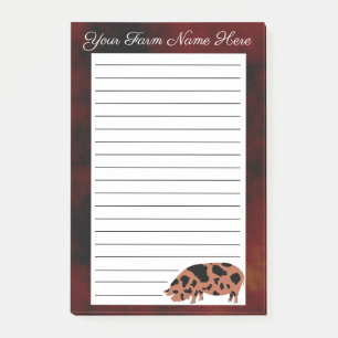 Personalised KuneKune Pig Post-it Notes