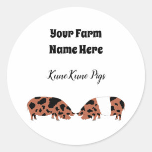 Personalised KuneKune Pig Sticker