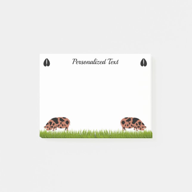Personalised Kunekune Pigs Post-it Notes (Front)