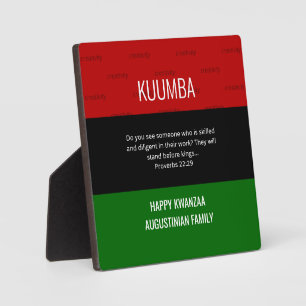 Personalised KUUMBA Happy Kwanzaa plaque