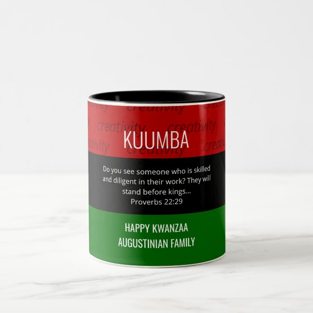 Personalised KUUMBA Kwanzaa Two-Tone Coffee Mug (Center)