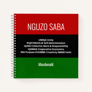 Personalised Kwanzaa Notebook