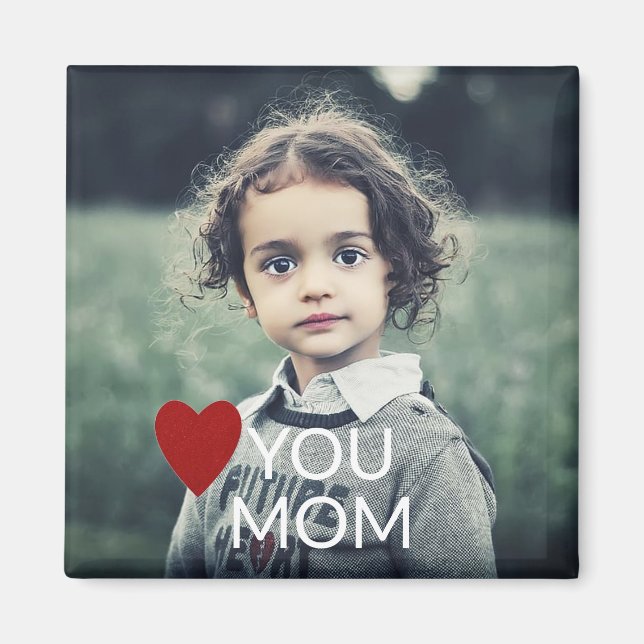 Personalised L:ove You Mum Refrigerator Magnet (Front)