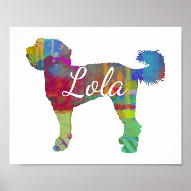 Personalised Labradoodle / Goldendoodle Art Print (Front)