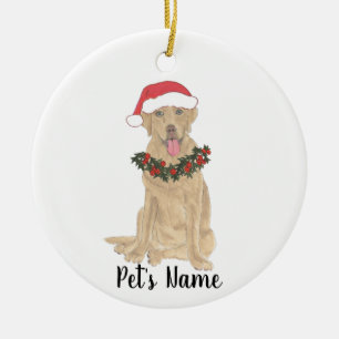 Personalised Labrador (Dudley) Ceramic Tree Decoration