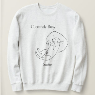 Personalised Labrador Mum Currently Busy Dog Quote Sweatshirt