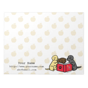 Personalised Labrador Puppies Reading Notepads