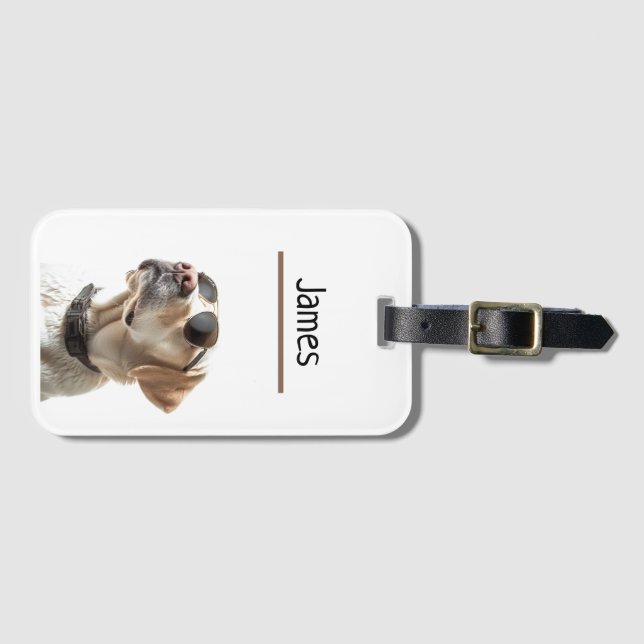 Personalised Labrador Retriever  Luggage Tag (Front Horizontal)