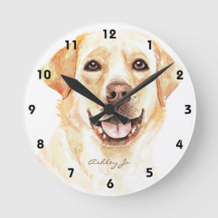 Personalised Labrador Retriever Square or Round Clock