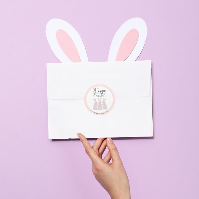 Personalised Lace Bunny Easter Stickers  (Personalized Lace Bunny Easter Stickers)