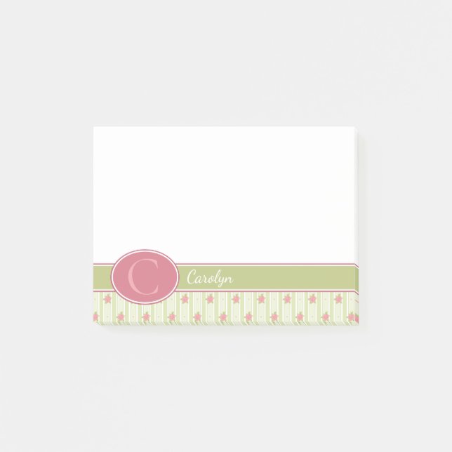 Personalised Lace & English Garden Post-it Notes (Front)