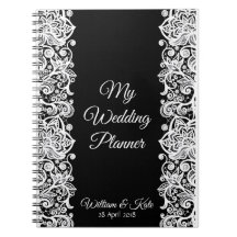Personalised Lace Wedding Planner Notebook