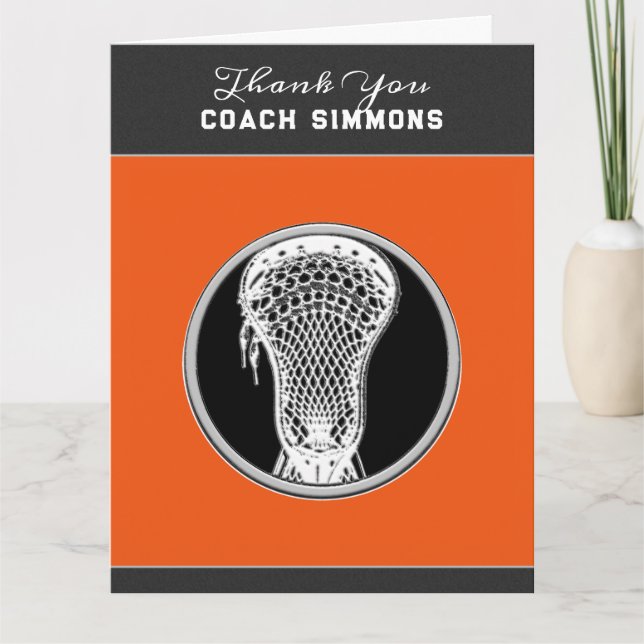 Personalised Lacrosse Coach Card (Front)