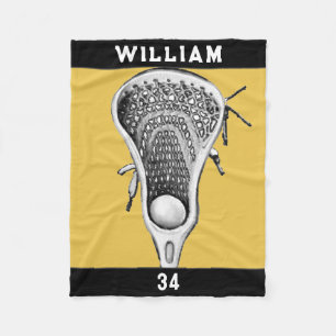 Personalised Lacrosse Gift Fleece Blanket