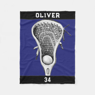 Personalised Lacrosse Gift Ideas Fleece Blanket
