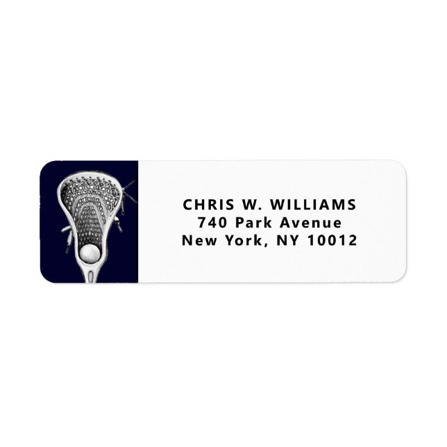 personalised lacrosse gift ideas label (Front)