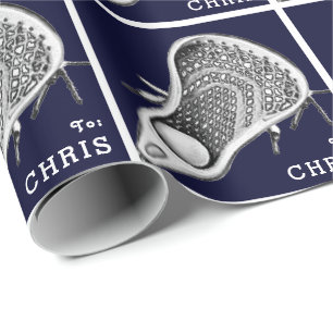 Personalised Lacrosse Gift Wrapping Paper