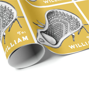 Personalised Lacrosse Gift Wrapping Paper