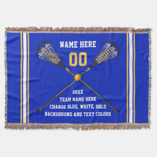 Personalised Lacrosse Gifts for Players Your Throw Blanket