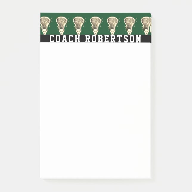Personalised Lacrosse Gifts Notes (Front)