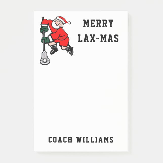 Personalised Lacrosse Gifts Notes (Front)