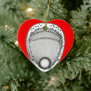 Personalised Lacrosse Goalie Collectable Ceramic Tree Decoration