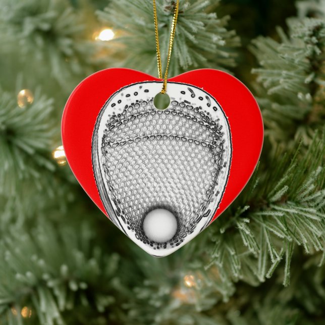 Personalised Lacrosse Goalie Collectable Ceramic Tree Decoration (Tree)