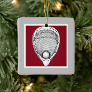 Personalised Lacrosse Goalie Keepsake Ceramic Ornament