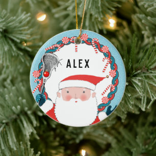 Personalised Lacrosse Keepsake Ceramic Ornament