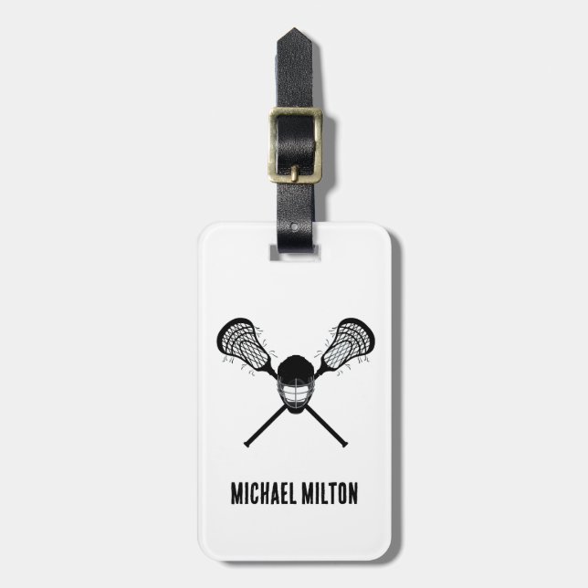  Personalised lacrosse  Luggage Tag (Front Vertical)
