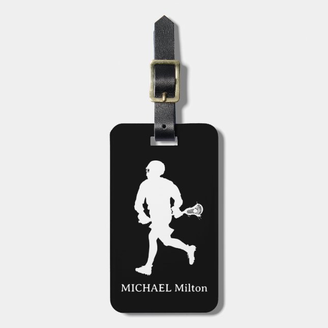  Personalised lacrosse  Luggage Tag (Front Vertical)
