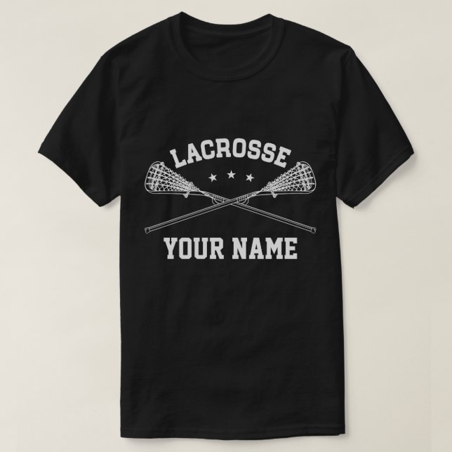 Personalised Lacrosse Name T-Shirt (Design Front)