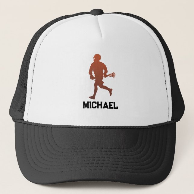 Personalised Lacrosse Name  Trucker Hat (Front)