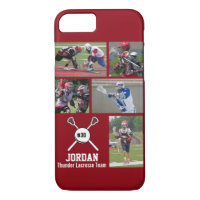 Personalised Lacrosse Photo Collage Name Number